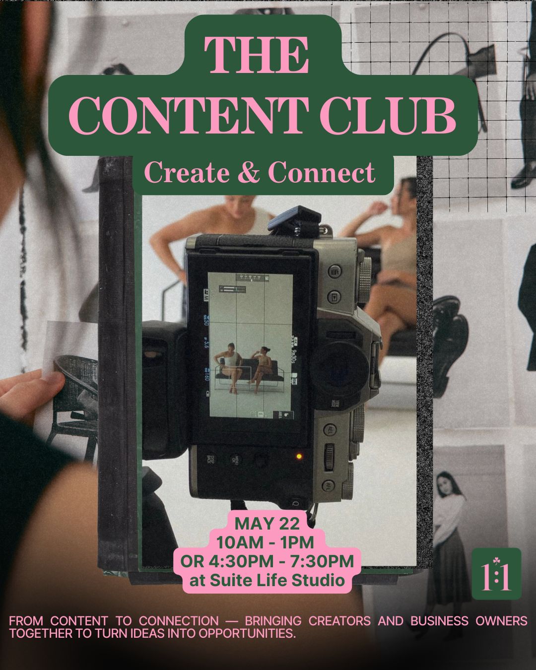 1:1 The  Content Club: Create and Connect 10am