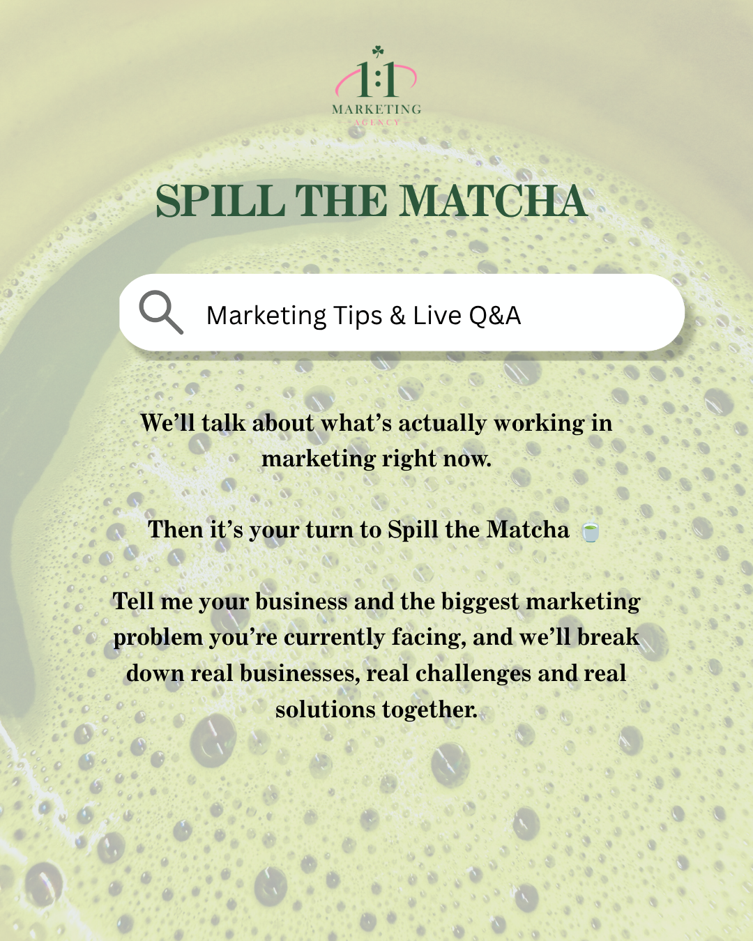 Matcha and Marketing